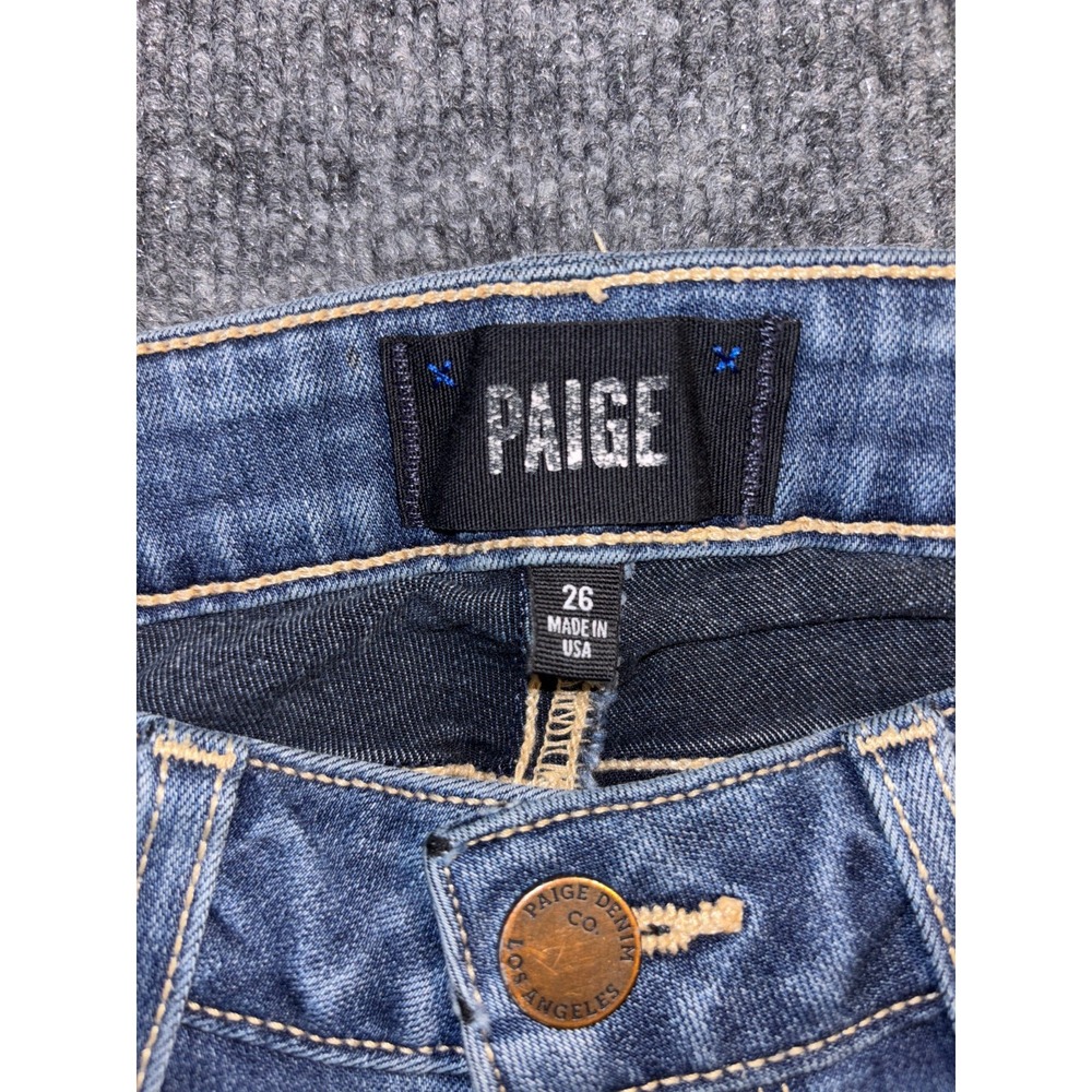 Paige Verdugo Ankle Ultra Skinny Jeans Womens 26 Blue Denim Medium Wash RN#27002 - Picture 4 of 10